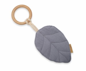 Kousátko s listy pro děti New Baby Leaf grey