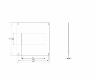 Plastová příruba EUROPLAST KF, 110 x 55 mm