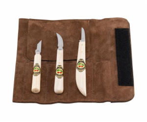 Kirschen Set of carving knives Velourleather bag