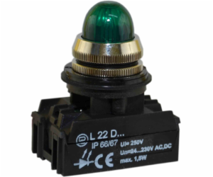 Promet Signální lampa 22 mm zelená 24 - 230 V AC / DC (W0...