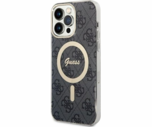 Guess 4G IML MagSafe Zadní Kryt pro iPhone 14 Pro Max Black