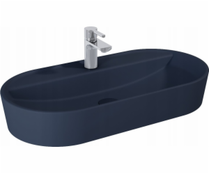 146045 Babette 82x42 Top Washbasin, Navy Blue Matt // El....