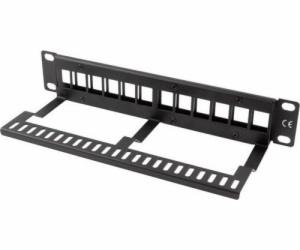 Lanberg Patch panel 1U 10 Blank 12x keystone slot Černá (...