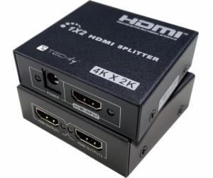 Rozbočovač HDMI 1x2 4K*30Hz Aktivní rozbočovač HDMI Techly