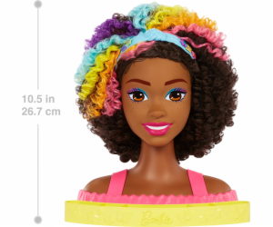 Barbie Styling Head Neon Rainbow Kudrnaté vlasy HMD79 MATTEL