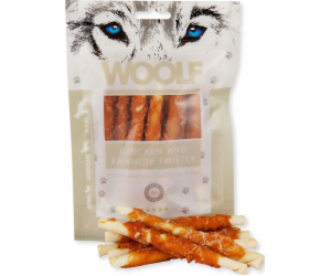 WOOLF Chicken Rawhide Twister - pamlsek pro psy - 100 g