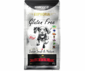 BIOFEED Euphoria Gluten Free Junior small & medium Hovězí...