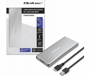 Qoltec 51833 Kryt | M.2 SSD disk | SATA | NGFF| USB 3.0 |...