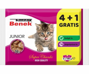 SUPER BENEK Junior - wet cat food - 5 x 100g