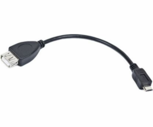 LANBERG usb micro-B M USB-A F 2.0 cable 0.15m OTG black