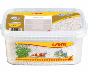 Sera Gravel White akvarijní štěrk, 1 - 3 mm, 3 l, bílý