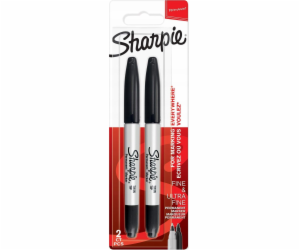 Sharpie Sharpie Marker Twin Tip Černý 2er Blister