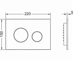 Splachovací tlačítko Tece TECEloop - plastové splachovací...