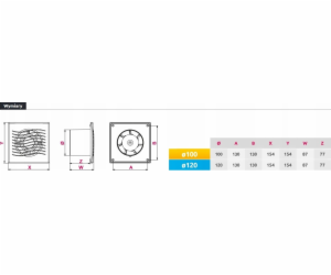 Odtahový ventilátor WAVE WAV120H Awenta