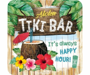 NOSTALGICKÝ ART KOVOVÝ STOJAN NA HRNKY Tiki Bar