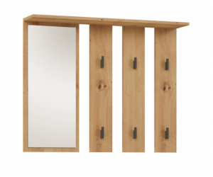 Hanger + mirror PARMA 100x15x.81.5 cm artisan oak