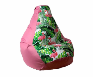 Sako bag pouffe Potisk hrušek růžově planoucí XL 130 x 90 cm