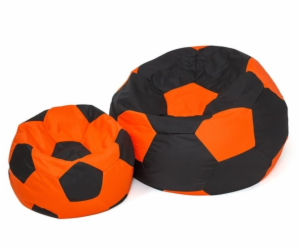 Sako taška pouf Ball černo-oranžová L 80 cm