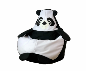 Sako taška pouffe Panda černá a bílá L 105 x 80 cm