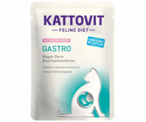 KATTOVIT Feline Diet Gastro Losos s rýží - mokré krmivo p...