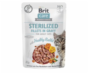 BRIT Care Cat Sterilized Rabbit Pouch - wet cat food - 85 g