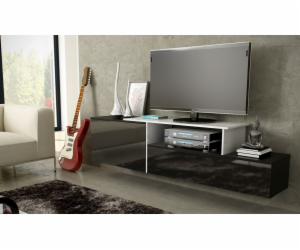 Cama TV skříňka SIGMA 3 180 černá/černý lesk + biały