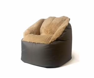 Sako taška pouf Fluffy brown XXL 140 x 90 cm