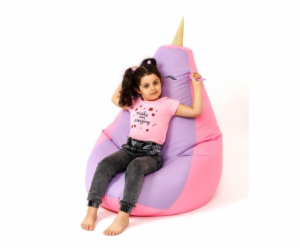 Sako taška pouf Unicorn růžovo-fialová XL 130 x 90 cm