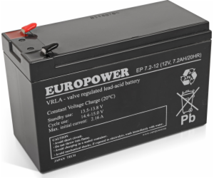 Baterie AGM řady EUROPOWER EP 12V 7,2Ah (životnost 6-9 let)