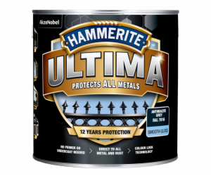 Barva na kov Hammerite Ultima Smooth, 2,2 l, antracit