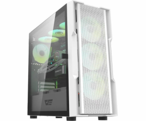 Počítačová skříň Darkflash DK431 + 4 ventilátory (bílá)