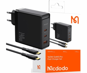 Nabíječka GaN 140W Mcdodo CH-2913, 2x USB-C, USB-A (černá)