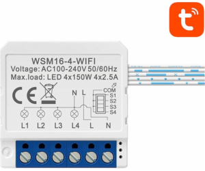 Chytrý spínací modul WiFi Avatto WSM16-W4 TUYA