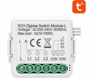 Chytrý spínací modul ZigBee Avatto N-LZWSM01-3 Bez neutrá...