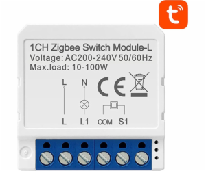 Chytrý spínací modul ZigBee Avatto LZWSM16-W1 Bez neutrál...