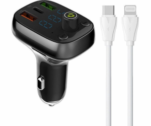 LDNIO Bluetooth C704Q 2USB, USB-C Vysílač FM + kabel USB-...