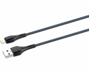 LDNIO LS521, 1m kabel USB - Lightning (šedomodrý)