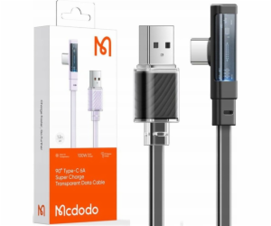 Kabel USB-C na USB-C Mcdodo CA-3423 90 stupňů 1,8 m s LED...