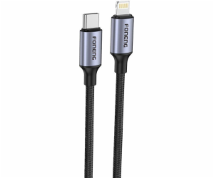 Foneng X95 fémfejű fonott kábel USB-C - Lightning PD 20W ...