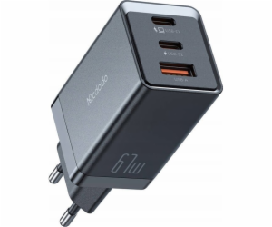 Mcdodo CH-1541 GaN síťová nabíječka, 2x USB-C, 1x USB, 67...