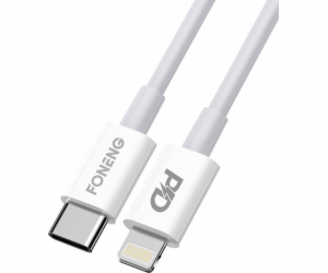 Kabel USB-C pro Lighting Foneng X31, 3A, 2M (bílý)