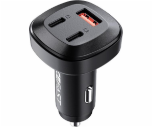 Nabíječka do auta Acefast B3, 66 W, 2x USB-C + USB (černá)