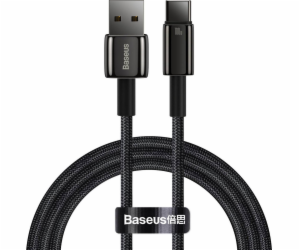 Kabel Baseus Tungsten Gold USB na USB-C, 100W, 1m (černý)