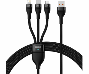 USB kabel 3v1 Baseus Flash Series, USB-C + micro USB + Li...