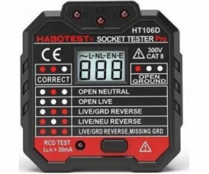 Tester zásuvek s digitálním displejem Habotest HT106D