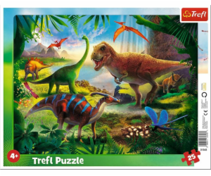 Trefl Rámové puzzle 25 dinosaurů TREFL