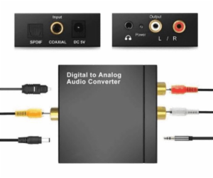 AV adaptér Mozos Toslink - RCA (Cinch) černý (DAC01)