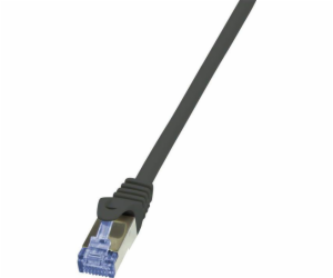 LogiLink Patchcord CAT6A, S/FTP, AWG26, PIMF, 50m, černý ...