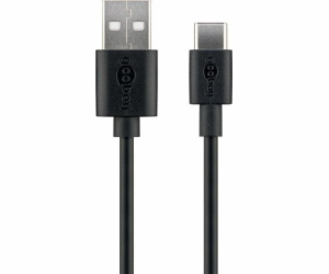 Goobay USB-A - USB-C USB kabel 3 m černý (59124)