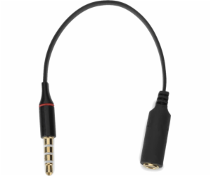 AV adaptér Mozos Jack 3,5 mm – Jack 3,5 mm černý (ASM-5)